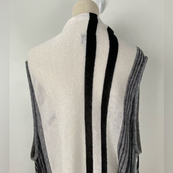 Chico’s Kimono Lightweight Beachy Open Knit Minimalist Linen Blend Size L-XL - Picture 7 of 10